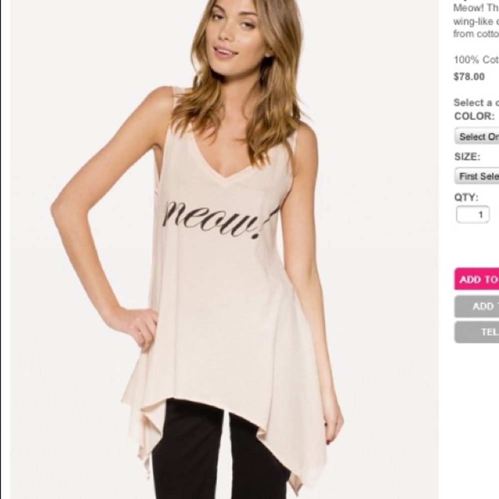 ❌GIFTED Wildfox Meow Tank